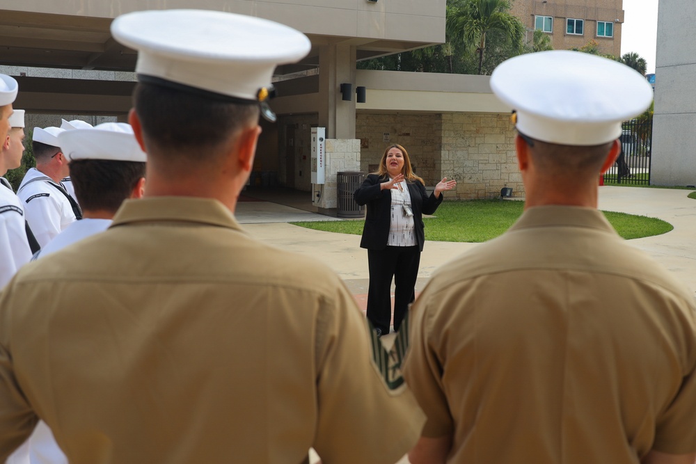 Marines and Sailors visit Miami VA Medical Center during Fleet Week Miami 2024