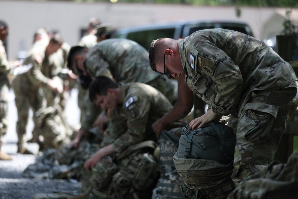Region 2 Best Warrior Competitors Pack Rucksacks for a 18-mile Ruck
