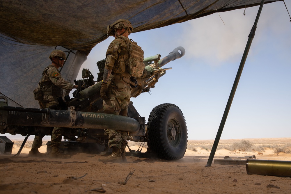 1-258th Field Artillery conducts field exercise at African Lion 2024
