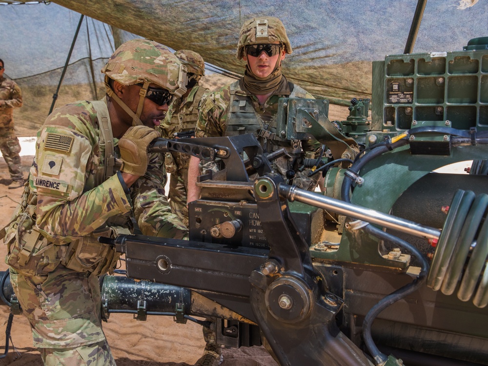 1-258th Field Artillery readies for distinguished visitors day at Africa Lion 2024 in Tunisia