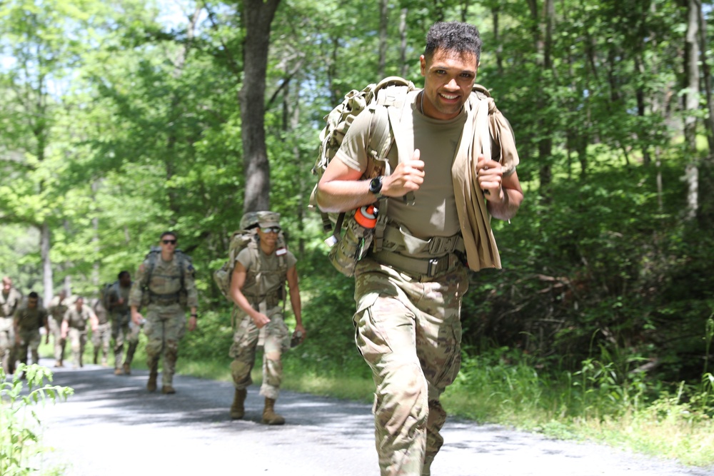 Maryland National Guard Soldier Leads the 18-mile Ruck March