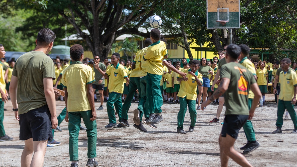 MRF-D 24.3: U.S. Marines, Sailors visit Papua New Guinea primary school during HADR exercise