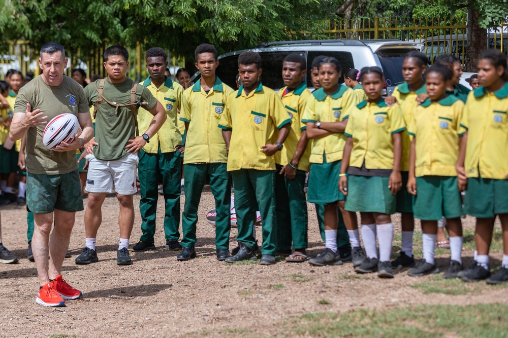 MRF-D 24.3: U.S. Marines, Sailors visit Papua New Guinea primary school during HADR exercise