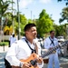 MIAMI - (May 8, 2024) U.S. Navy Musician 2nd Class Jorge Cabrera, from Los Angeles, assigned to Navy Band Southeast, plays the guitar during a public concert in Domino Park, Miami during Fleet Week Miami May 8, 2024.