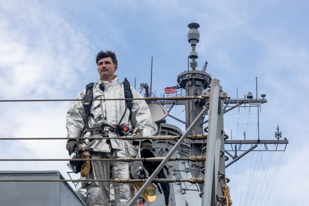 USS Higgins Firefighting Training