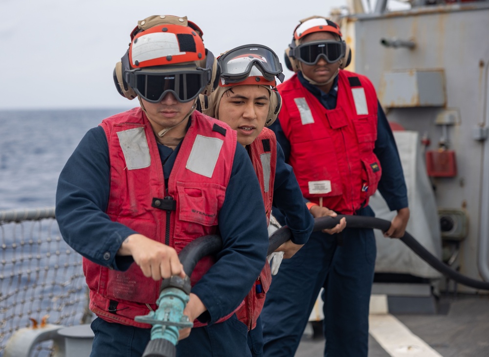 USS Higgins Firefighting Training