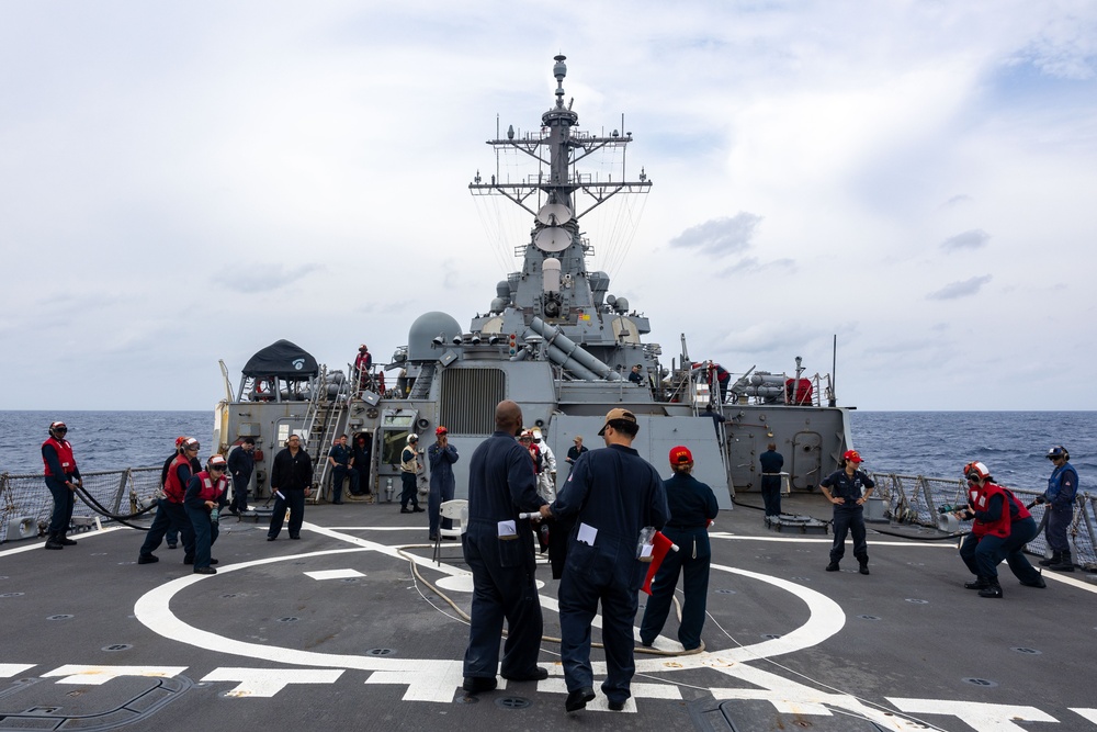 USS Higgins Firefighting Training