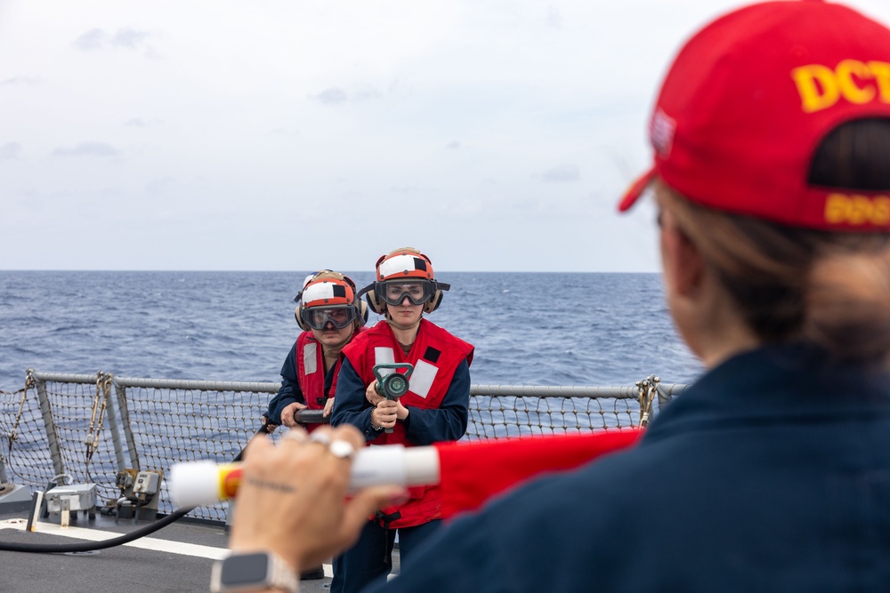 USS Higgins Firefighting Training