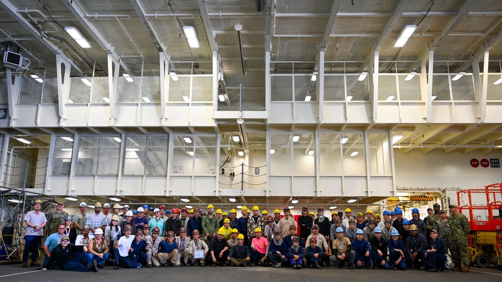 Mezzanine Reveal with SRF-JRMC Members and USS Ronald Reagan Crew