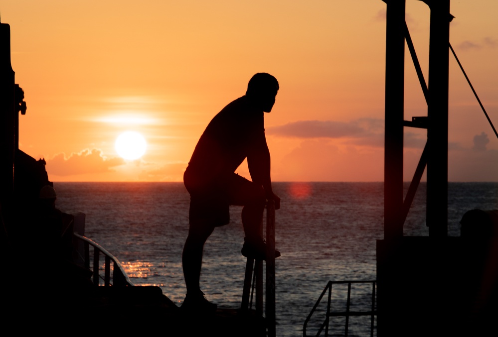 Balikatan 24: U.S. Army Divers Unload Equipment from Cargo Ship