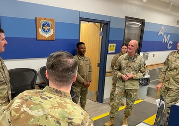 515th AMOW Command Team Visit the 732nd Air Mobility Squadron
