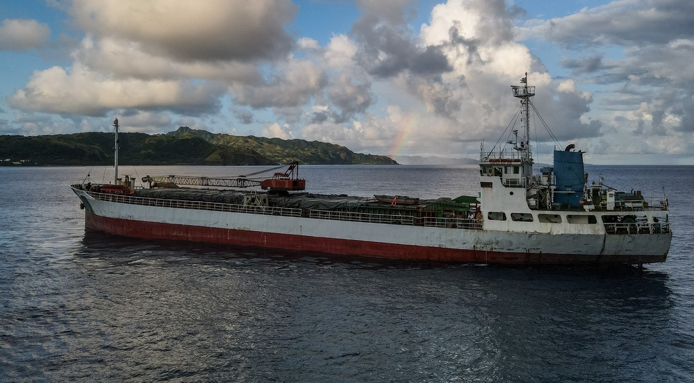 Balikatan 24: U.S. Army Divers Unload Equipment from Cargo Ship