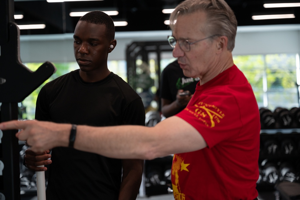 Recovering Service Members participate in a warrior athlete reconditioning program training camp at Nike World Headquarters