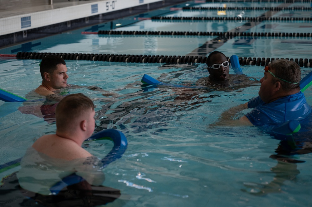 Recovering Service Members participate in a warrior athlete reconditioning program training camp at Nike World Headquarters