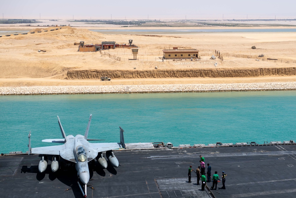 USS Dwight D. Eisenhower Strike Group Transits the Suez Canal