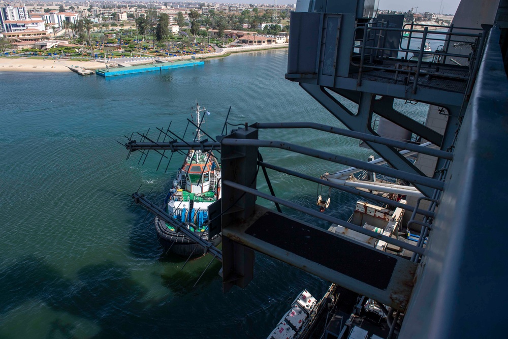 The Dwight D. Eisenhower Carrier Strike Group transits the Suez Canal