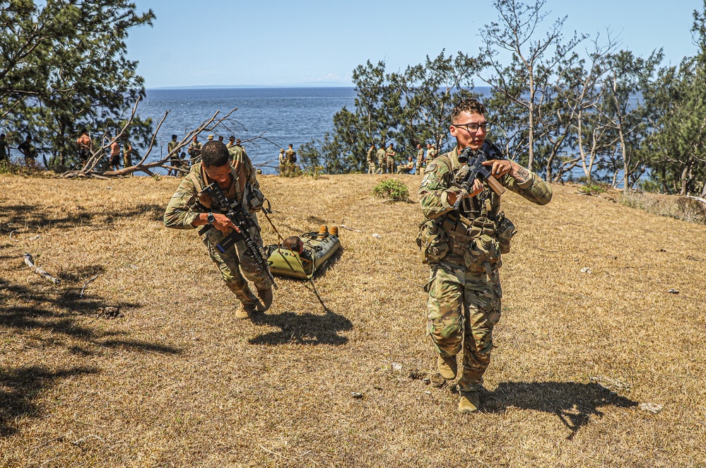 Balikatan 24: 2nd Battalion, 27th Infantry Regiment, 3rd Infantry Brigade Combat Team, 25th Infantry Division conduct medical training lanes with 1st Battalion, The Royal Australian Regiment