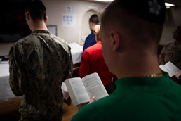 USS Dwight D. Eisenhower Hosts Passover Ceremony in the Red Sea