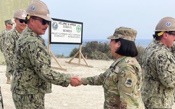 Maj. Gen. Hou and Rear Adm. Foster visit NMCB 11 in Cyprus
