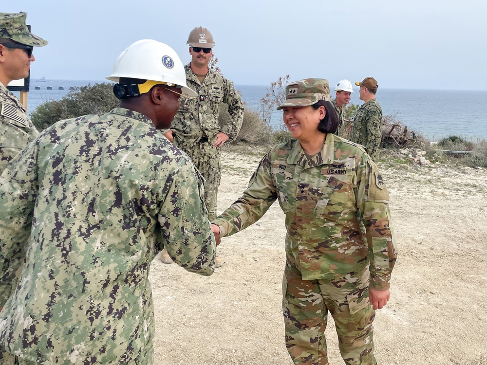 Maj. Gen. Hou and Rear Adm. Foster visit NMCB 11 in Cyprus
