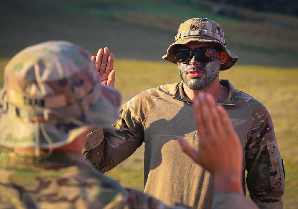 Balikatan 24: 2nd Battalion, 27th Infantry Regiment, 3rd Infantry Brigade Combat Team, 25th Infantry Division conducts reenlistment and promotion ceremony