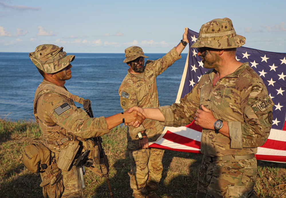 Balikatan 24: 2nd Battalion, 27th Infantry Regiment, 3rd Infantry Brigade Combat Team, 25th Infantry Division conducts reenlistment and promotion ceremony