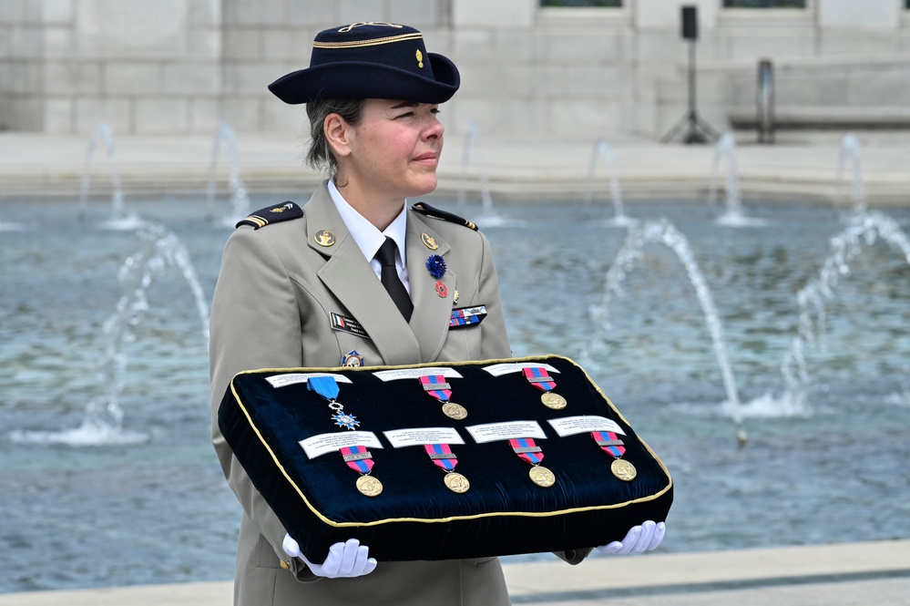 Maj. Gen. Dornhoefer receives French medal during WWII V-E Day ceremony