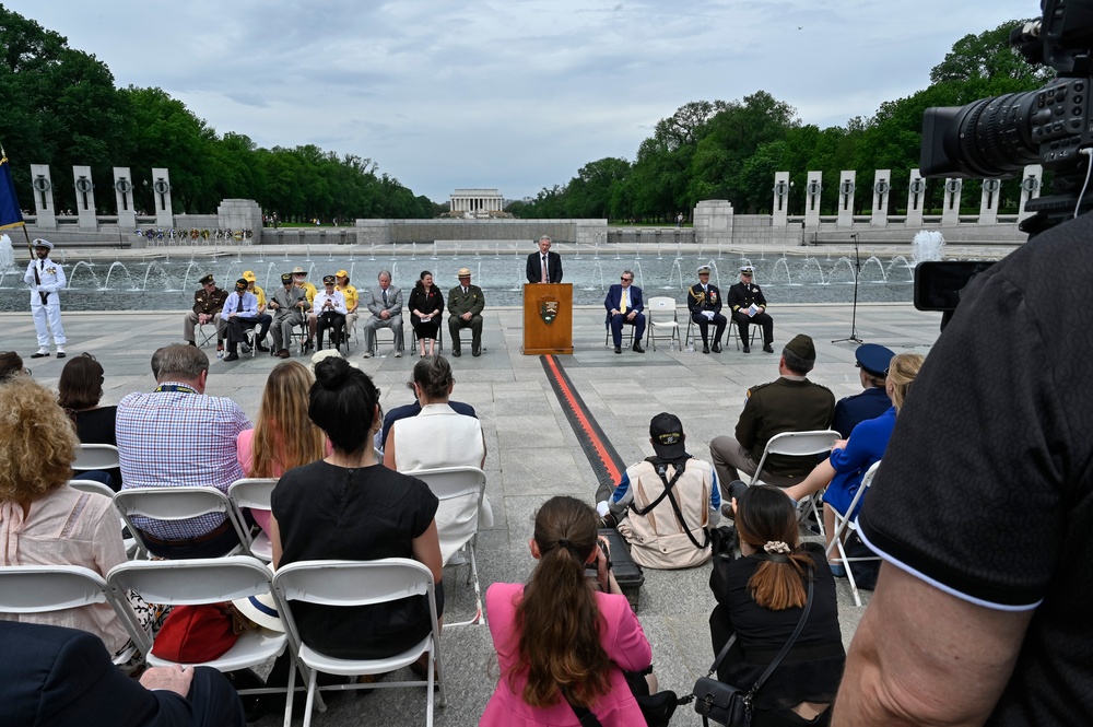 Maj. Gen. Dornhoefer receives French medal during WWII V-E Day ceremony