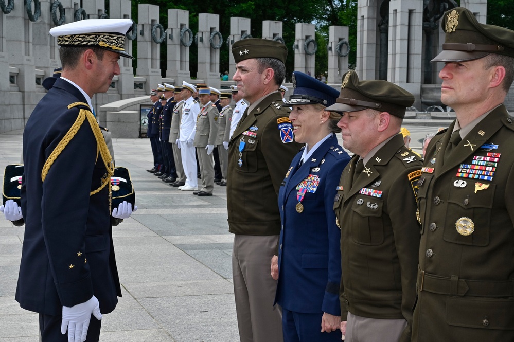 Maj. Gen. Dornhoefer receives French medal during WWII V-E Day ceremony