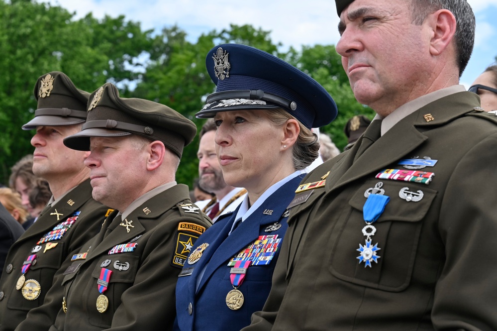 Maj. Gen. Dornhoefer receives French medal during WWII V-E Day ceremony