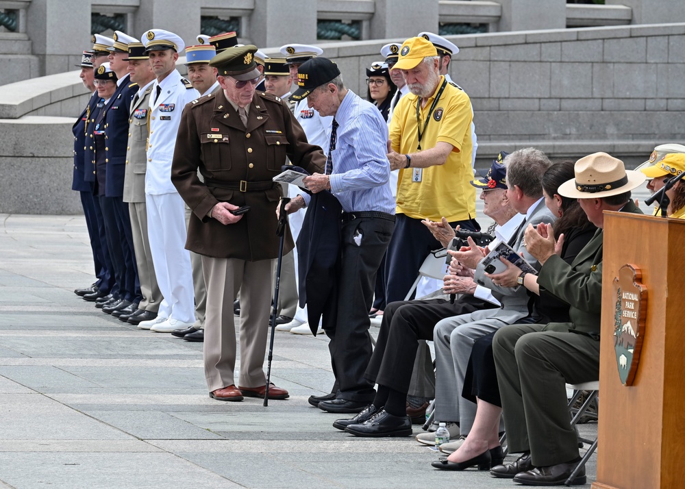 Maj. Gen. Dornhoefer receives French medal during WWII V-E Day ceremony