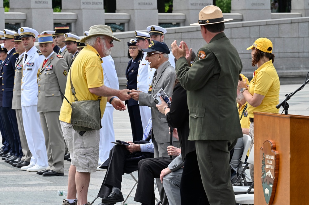 Maj. Gen. Dornhoefer receives French medal during WWII V-E Day ceremony