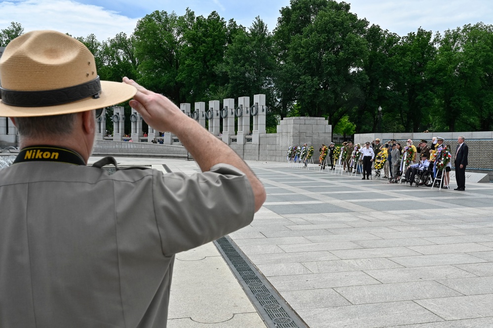 Maj. Gen. Dornhoefer receives French medal during WWII V-E Day ceremony