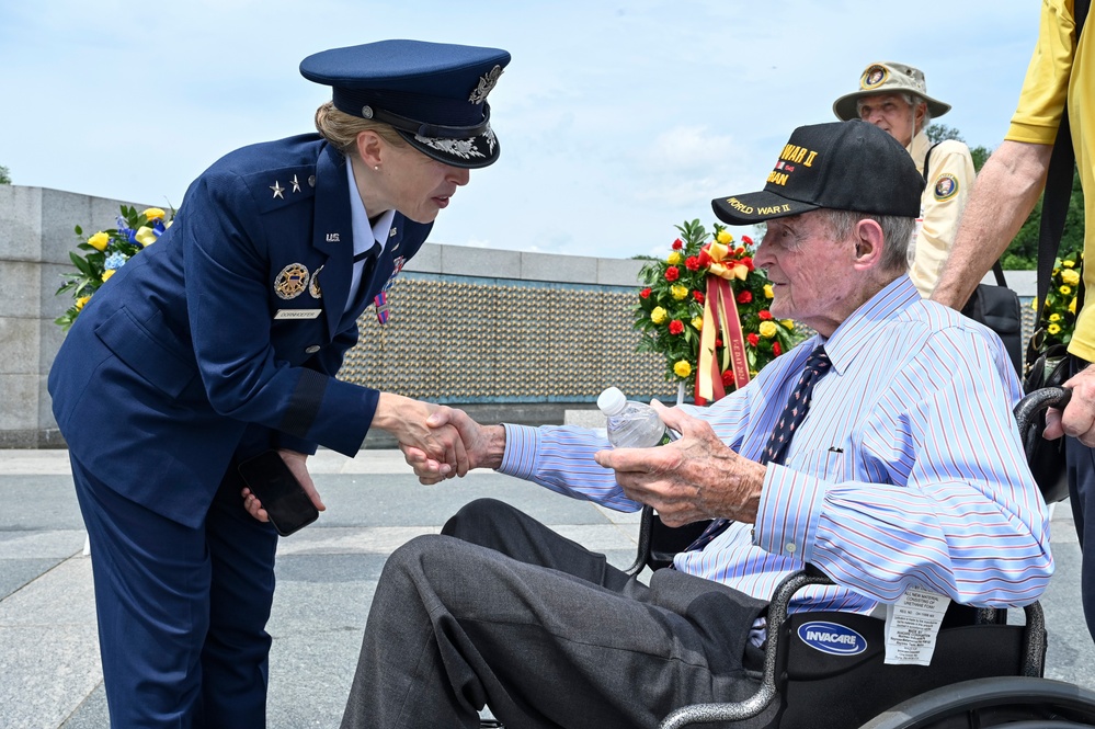 Maj. Gen. Dornhoefer receives French medal during WWII V-E Day ceremony