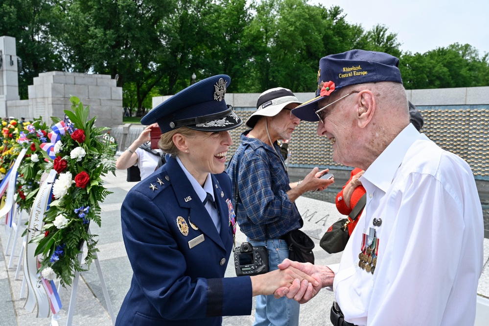 Maj. Gen. Dornhoefer receives French medal during WWII V-E Day ceremony