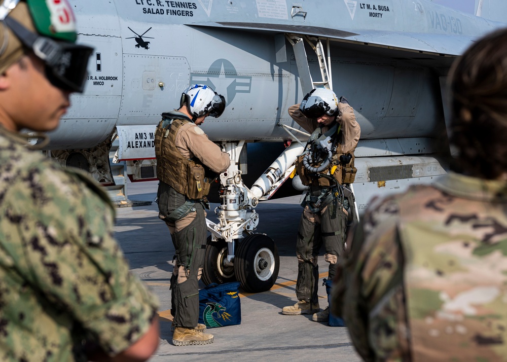 Navy and Air Force work together in CENTCOM