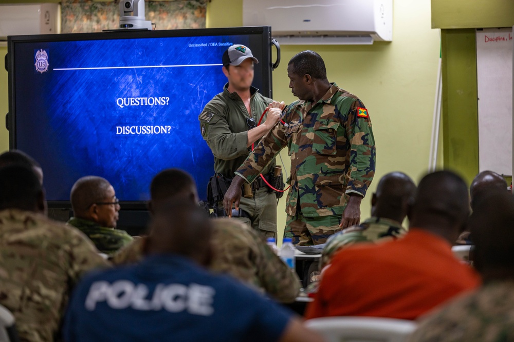 U.S. Drug Enforcement Agency Special Response Team teach investigative techniques and detainee operations at TRADEWINDS 24