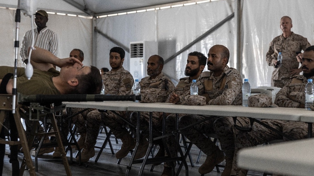 U.S. Navy Sailors conduct a TCCC Class During NF 24