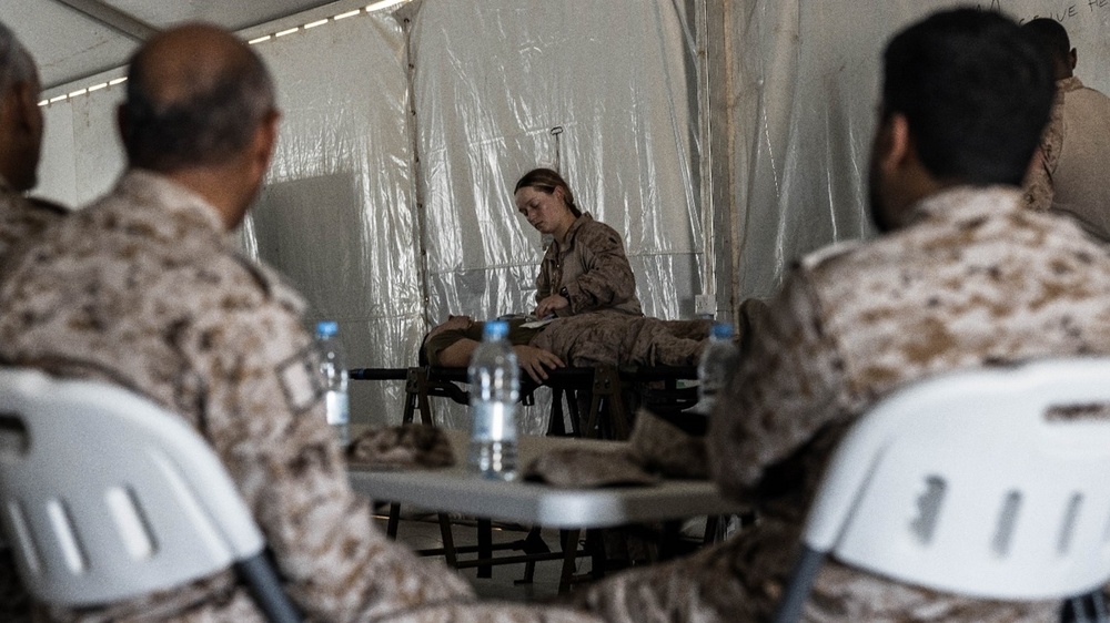 U.S. Navy Sailors conduct a TCCC Class During NF 24