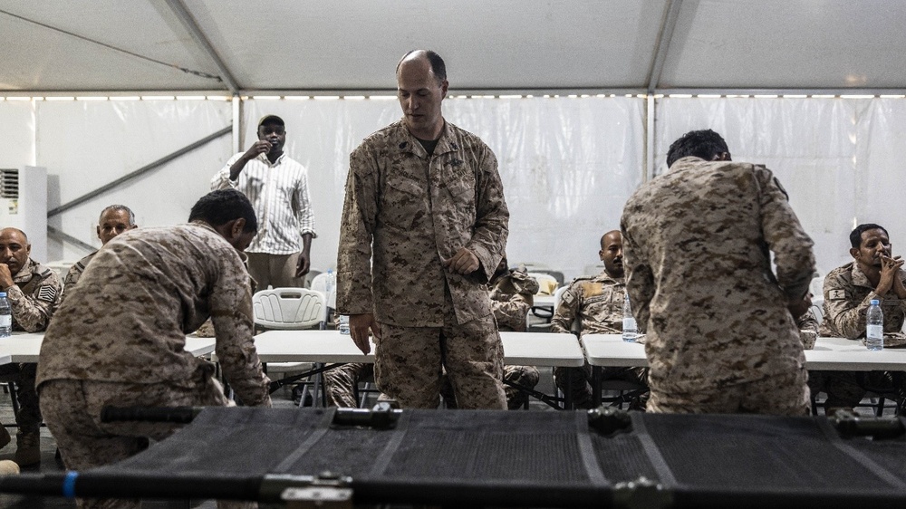 U.S. Navy Sailors conduct a TCCC Class During NF 24