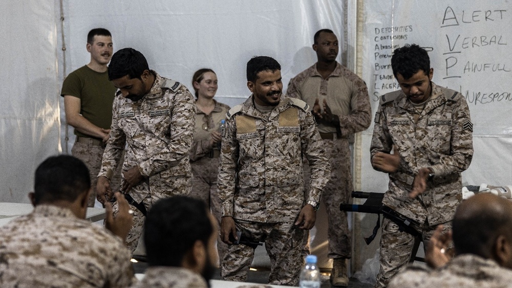 U.S. Navy Sailors conduct a TCCC Class During NF 24