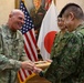 Brooks presents gift to Japanese officer