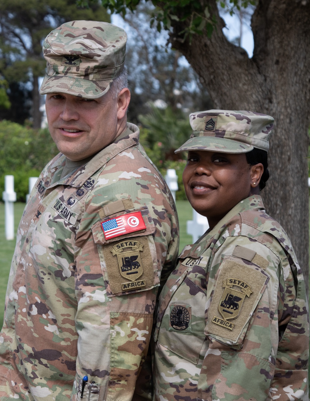 SETAF-AF Soldier reenlists at North Africa American Cemetery in Tunisia during African Lion 2024