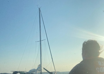Coast Guard rescues injured man from aground sailboat near Sapelo Sound, Georgia