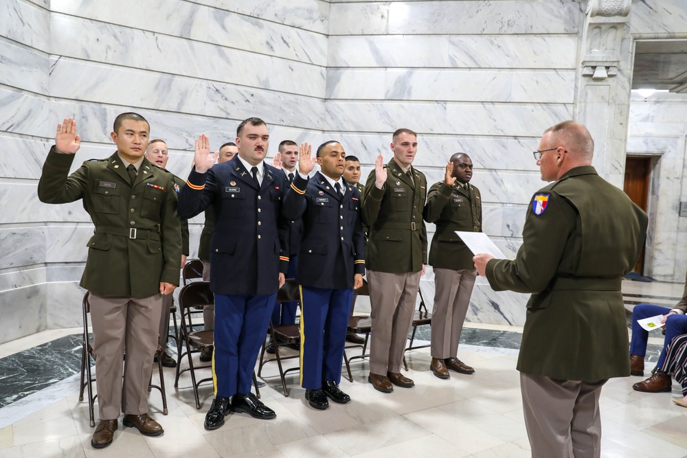 Kentucky National Guard welcomes newest officers from OCS class 66-24 at State Capitol