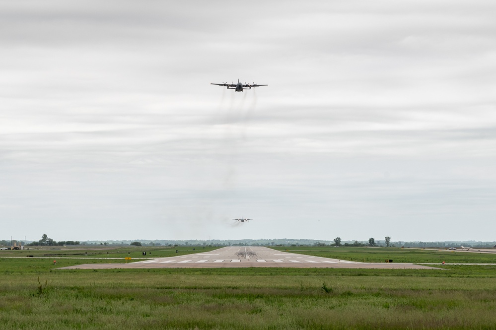 Low-Level Mastery: C-130 Hercules navigates the skies with precision and skill