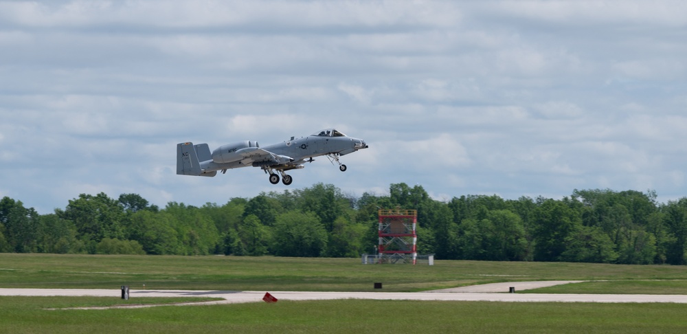 A-10 Thunderbolt generates from B-2 Spirit hangar