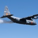 A C-130 (MAFFS 9) from Nevada Air National Guard's 152nd Airlift Wing performs a water drop May 8, 2024, during Modular Airborne Fire Fighting System (MAFFS) Spring Training 2024