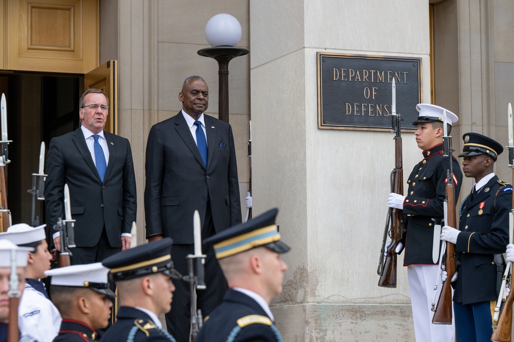 Secretary Austin hosts German Defense Minister Boris Pistorius