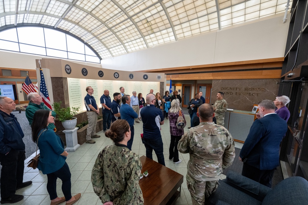 436th Honorary Commanders learn the mission of AFMAO